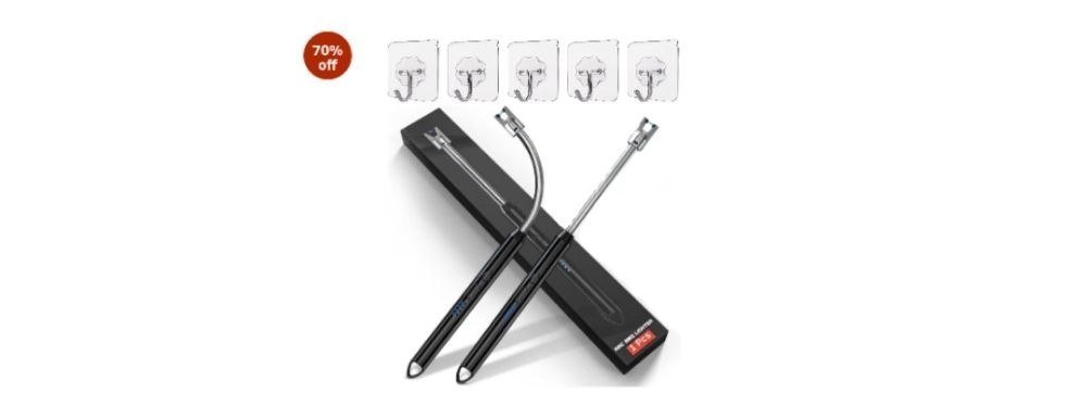 Electric Rechargeable Plasma Gas Lighter Rs 129 Reg 199apply 13 Coupon - Pack Of 5 - Wall Hooks