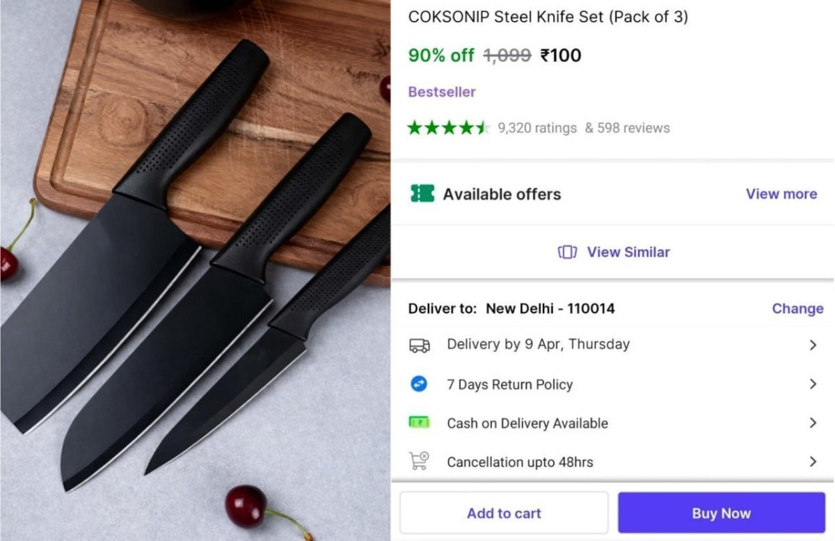 Set Of 3 Knife At 100