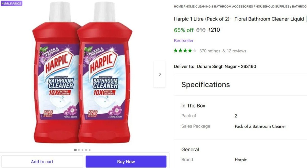 Harpic 1 Litre (pack Of 2) 210