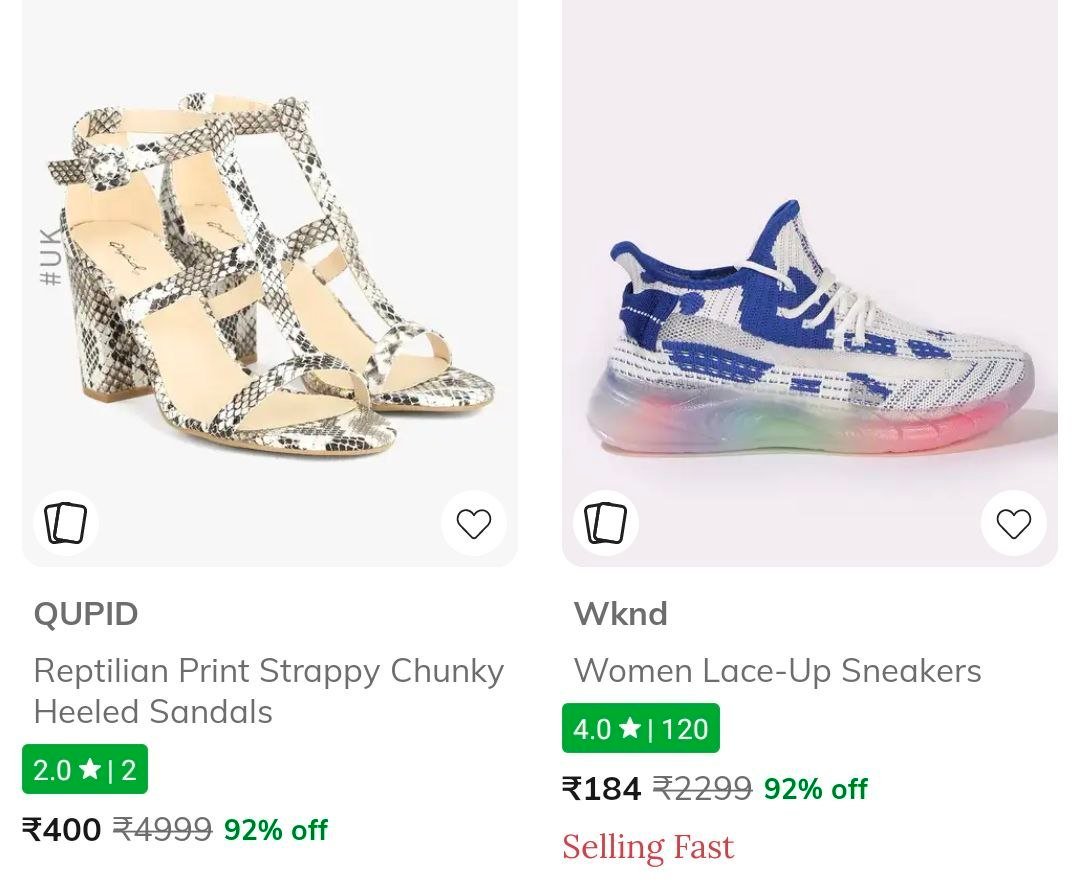 Ajio Loot 92 On Footwearwomen Men