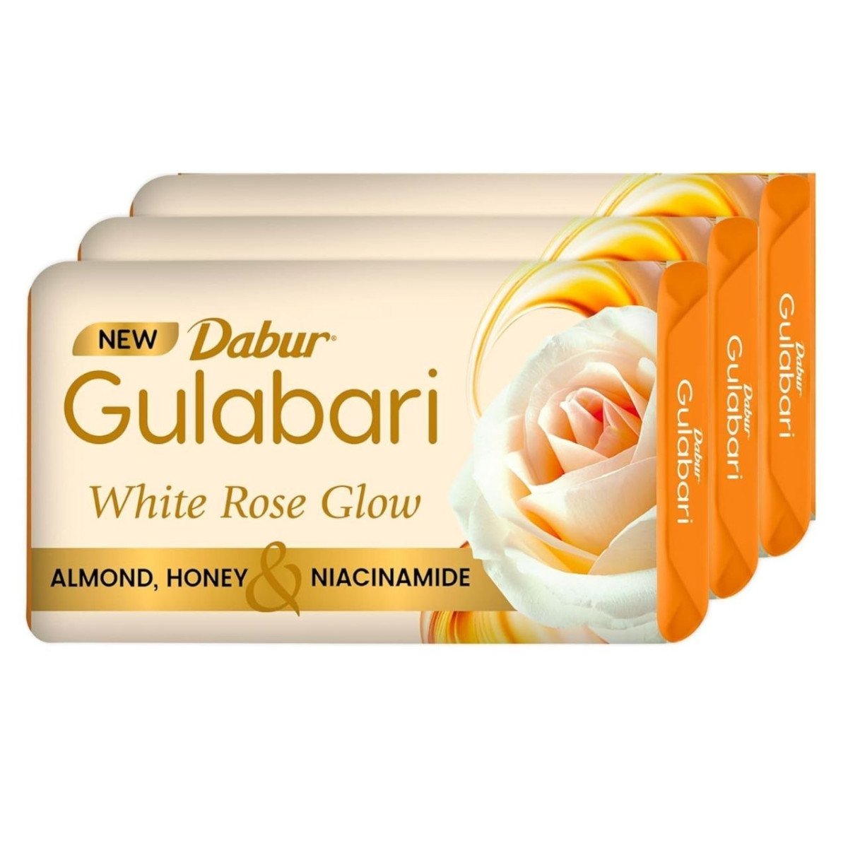 Dabur Gulabari White Rose Soap - 450g (150g X 3)