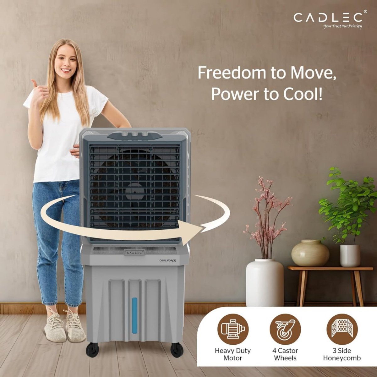Cadlec Coolforce 100l Commercial Air Cooler 10049