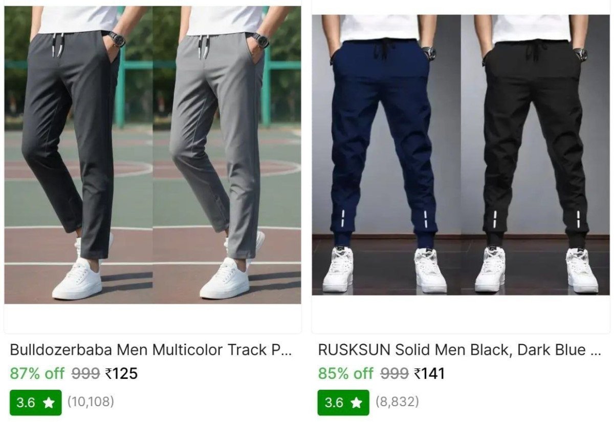 Men Solid Track Pants 125 Min 2 Buy