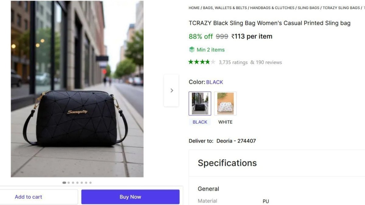 Women S Casual Printed Sling Bag 113 Min 2 Buy