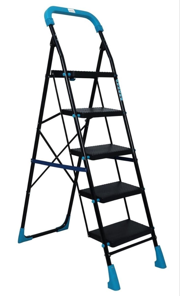 Grab 2 299plantex Stylo Heavy-duty Mild-steel Folding 5 Step Ladder
