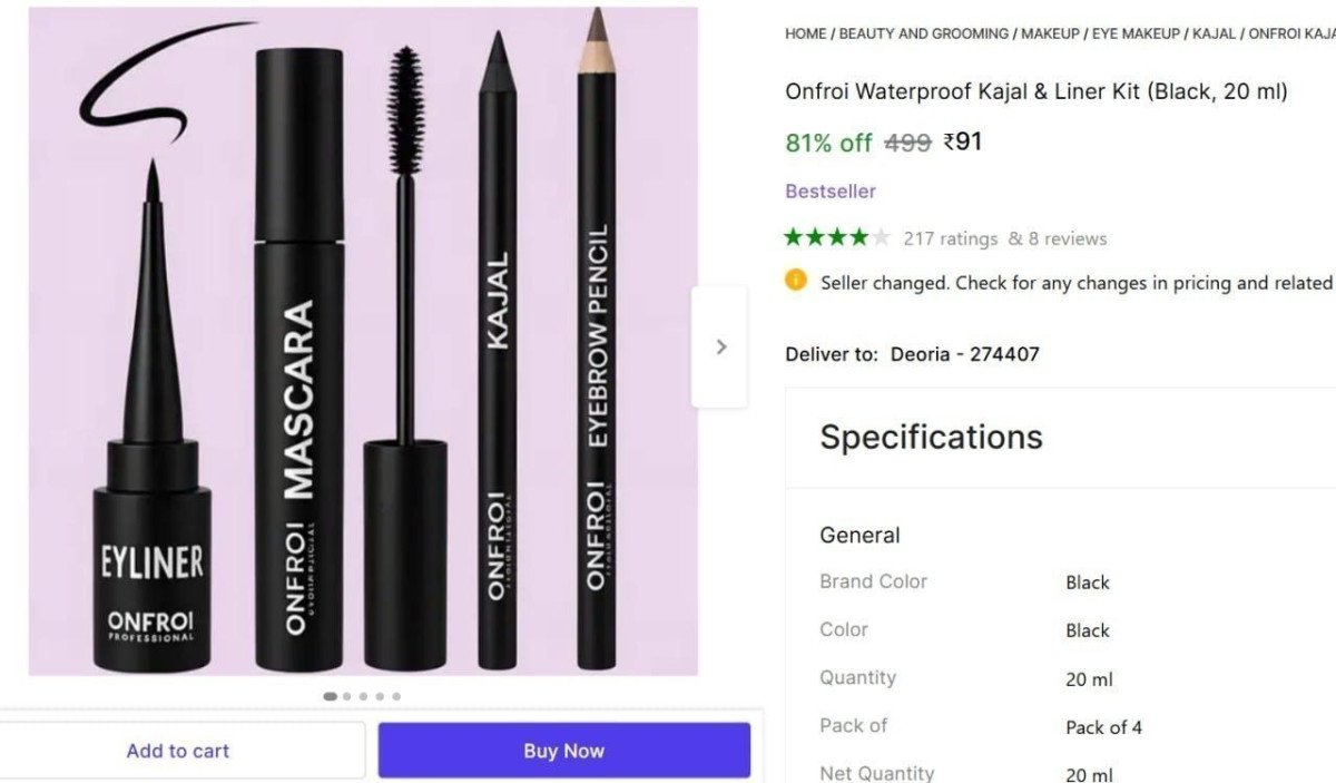Waterproof Kajal Eyeliner Kit 91