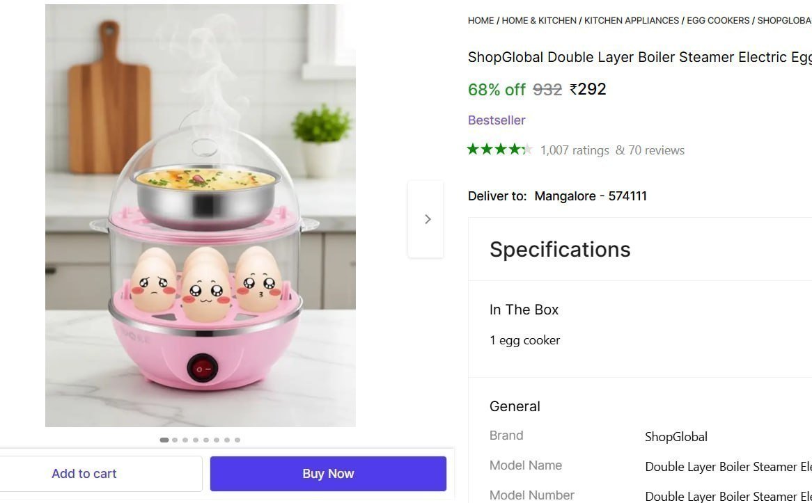 Electric Egg Boiler Cooker (14 Eggs) 292