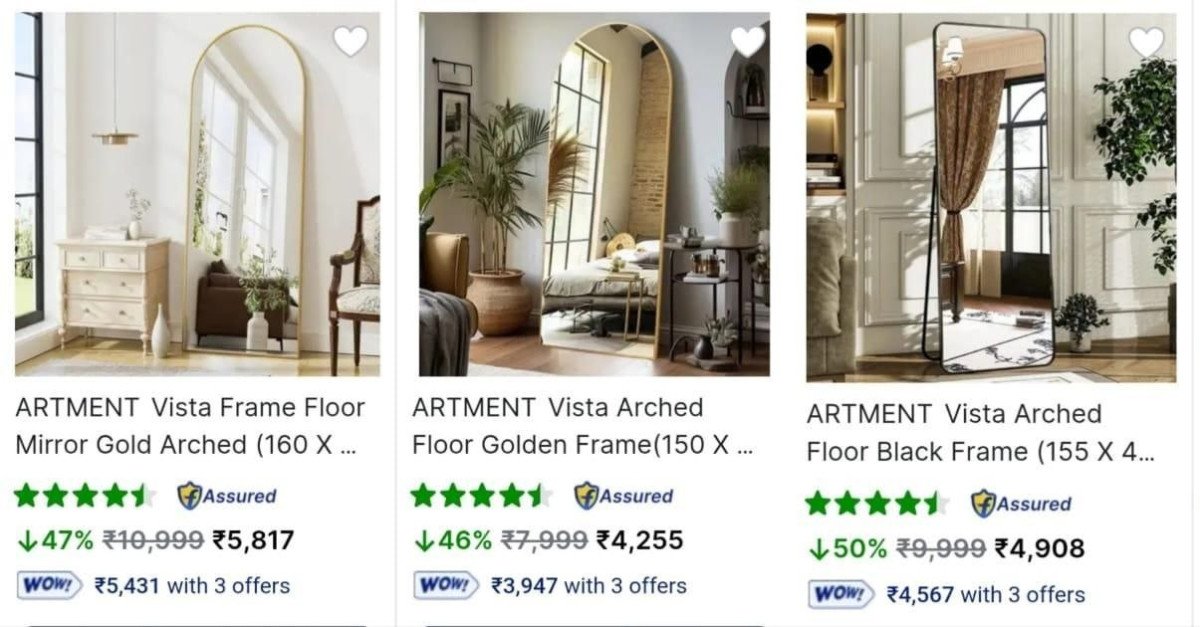 Grab Fast Trending Large Decorative Mirror Starting 4255