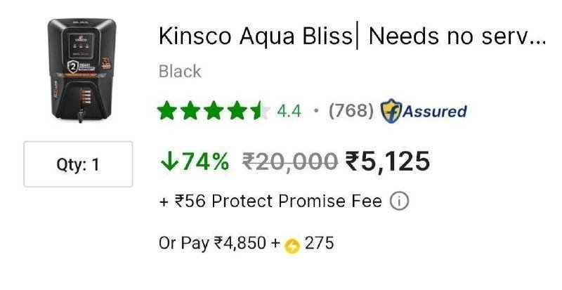 Water Purifier Loot 5125 5255 No Service Required For 2 Years