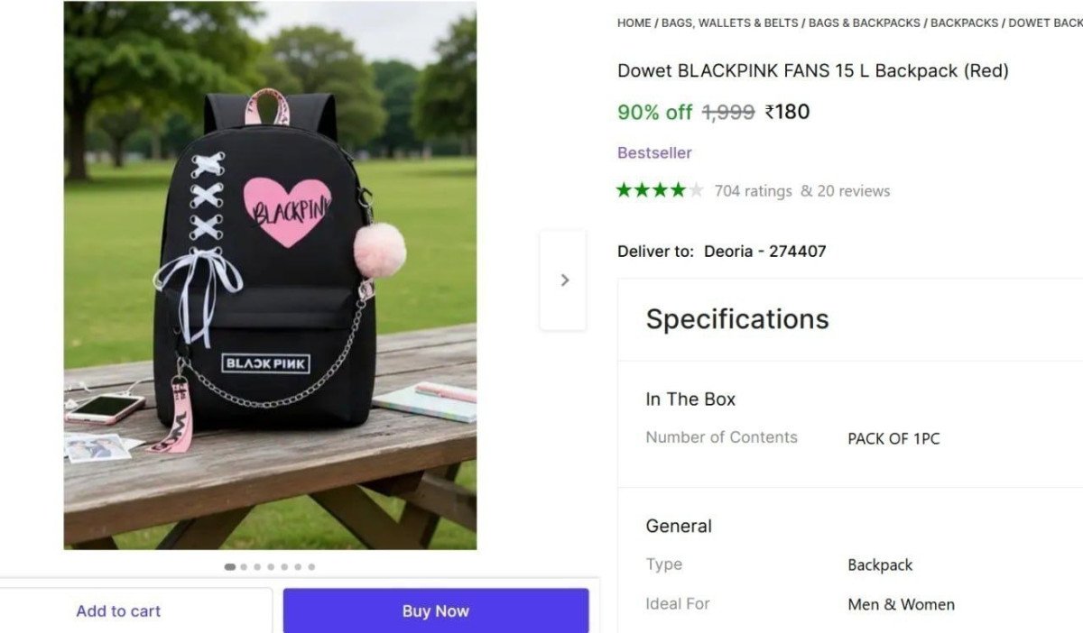 Women 15 L Backpack 180