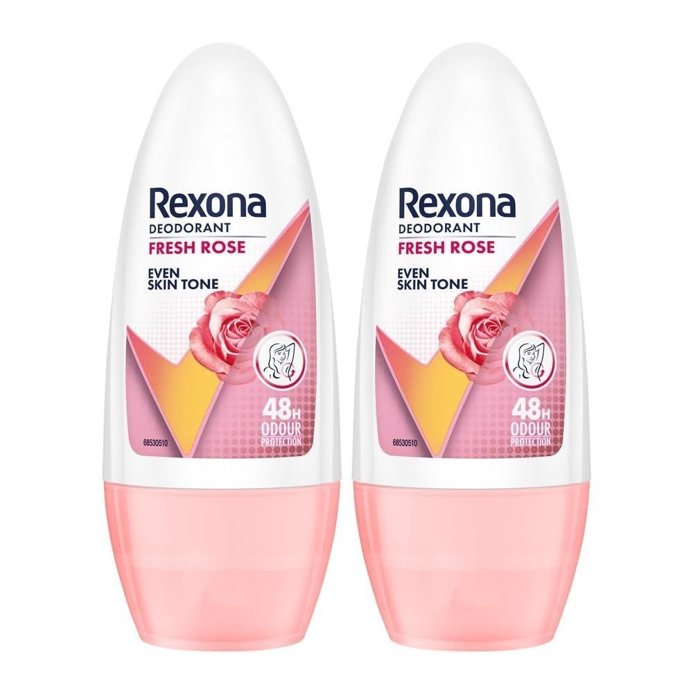 Rexona Fresh Rose Even Skin Tone Underarm Roll-on Deodorant - Pack Of 3