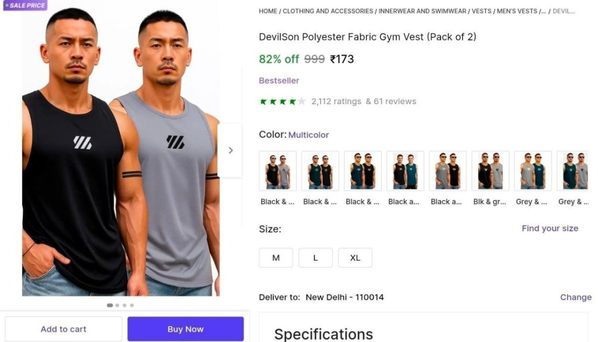 Gym Vest (set Of 2) At 173 92