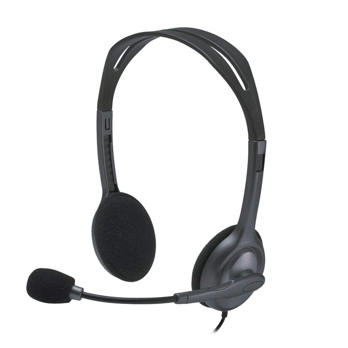 Logitech H111 Wired On Ear Headphones With Mic Black 599