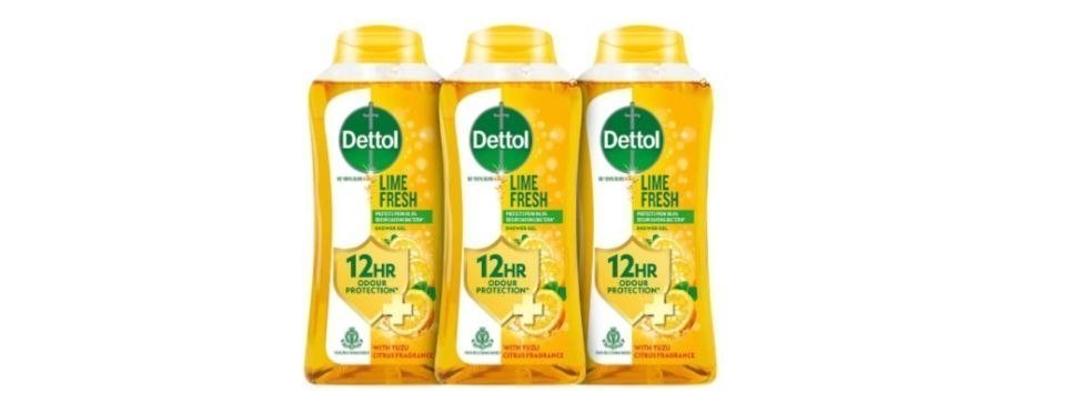 Dettol Lime Fresh Body Wash And Shower Gel Bottle For Women And Men (pack Of 3 - 250ml Each) 208 Reg 399
