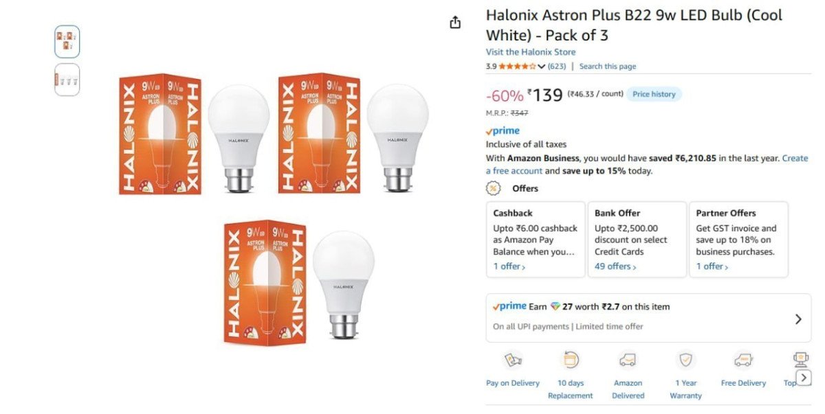 Halonix B22 9w Led Bulb Pack Of 3 139