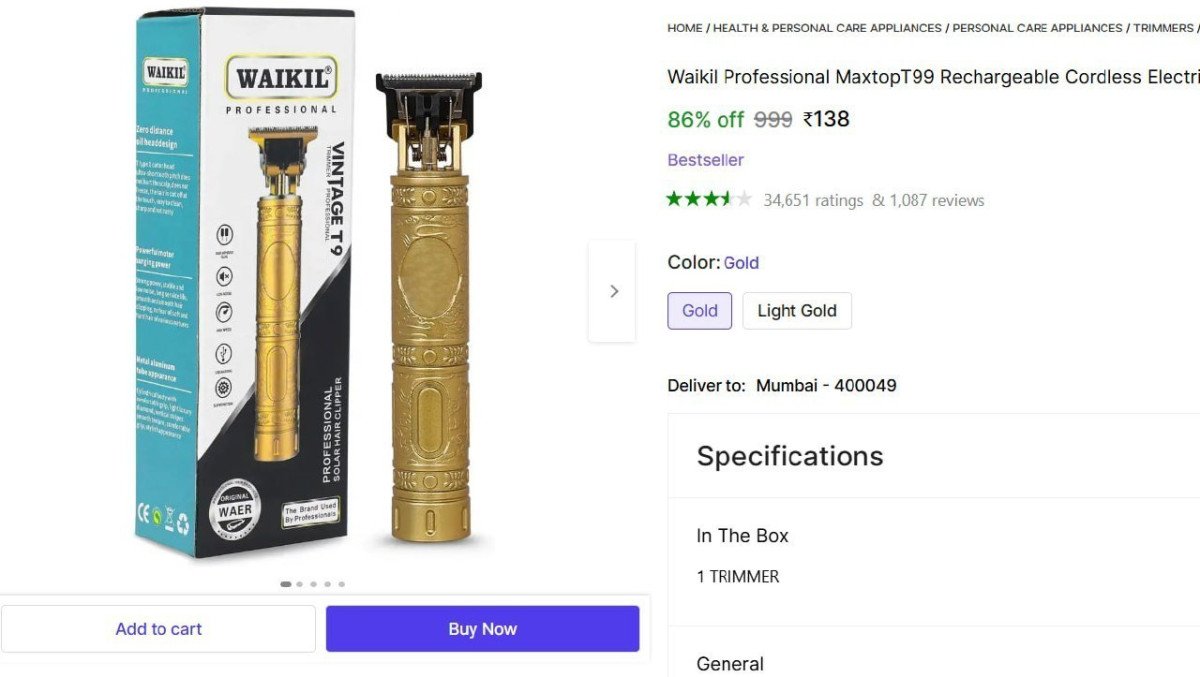 Rechargeable Cordless Trimmer 138