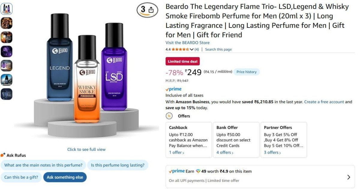 Beardo Legend Whisky Smoke Firebomb Perfume 249