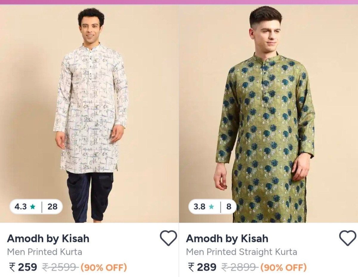 90 On Mens Kurta