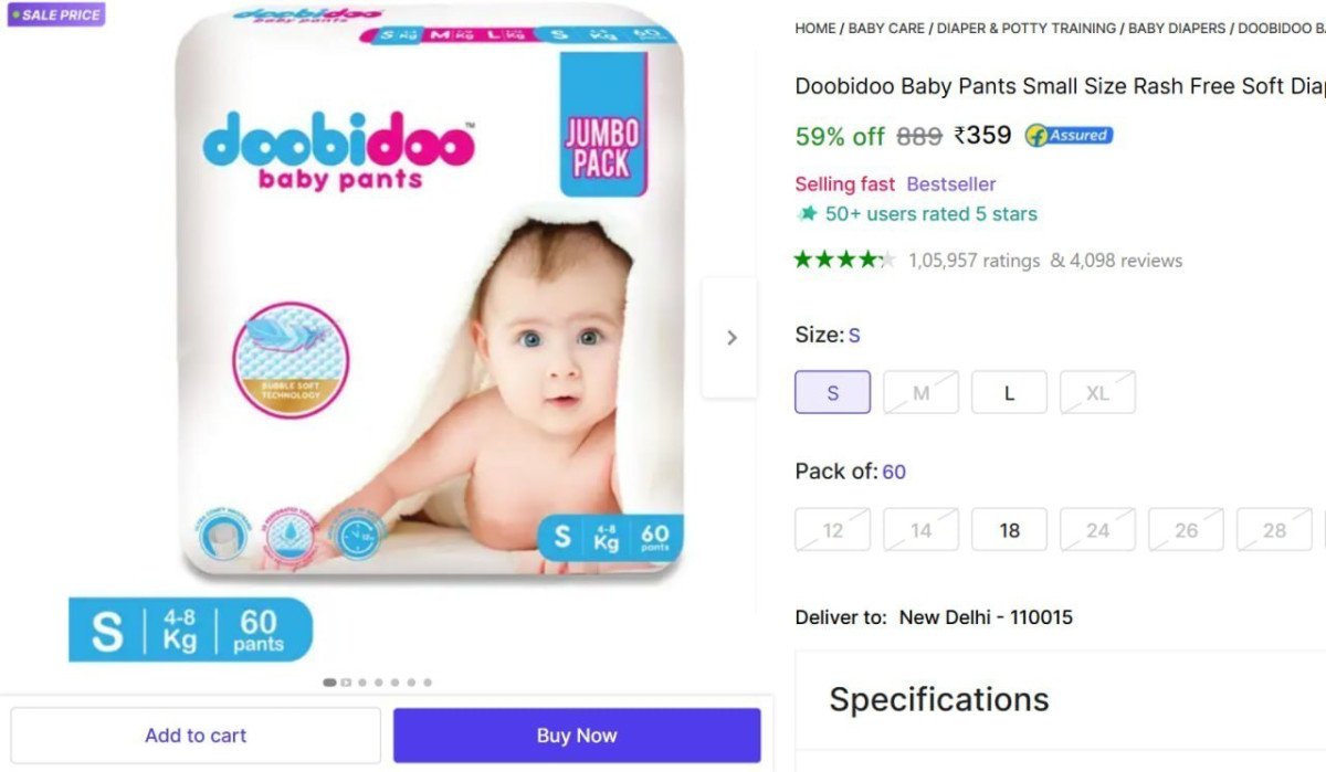 Soft Diaper Baby Pants (s 60 Pcs) 359