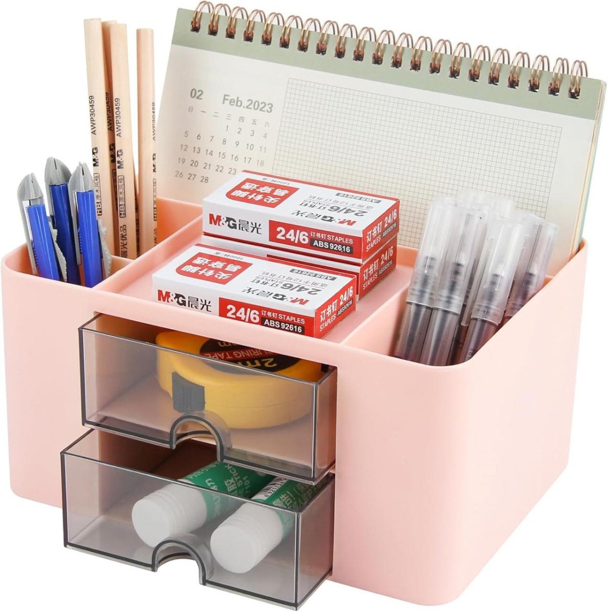 Shuttle Art Desk Organiser Abs Plastic Table Organiser With 5 Compartments 2 Drawers 199