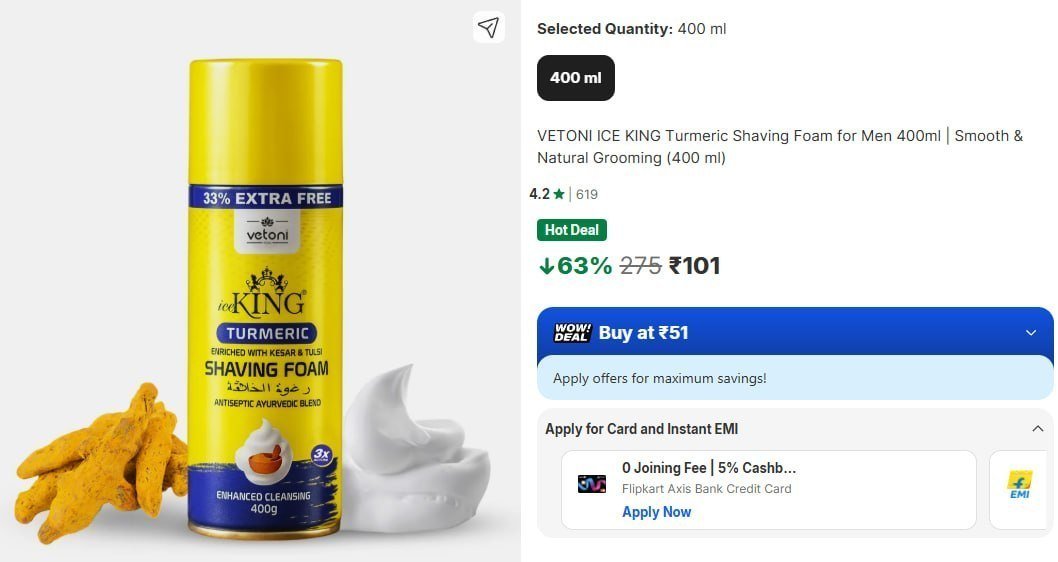 Turmeric Shaving Foam 400ml 101