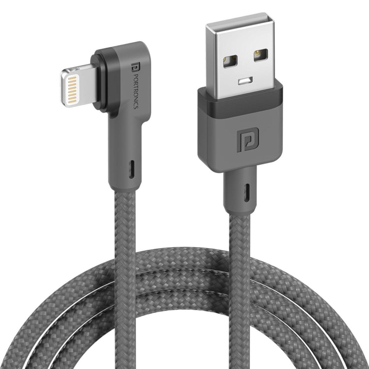 Portronics Konnect L 1 2m Fast Charging 3a 8 Pin Usb Cable With Charge 104