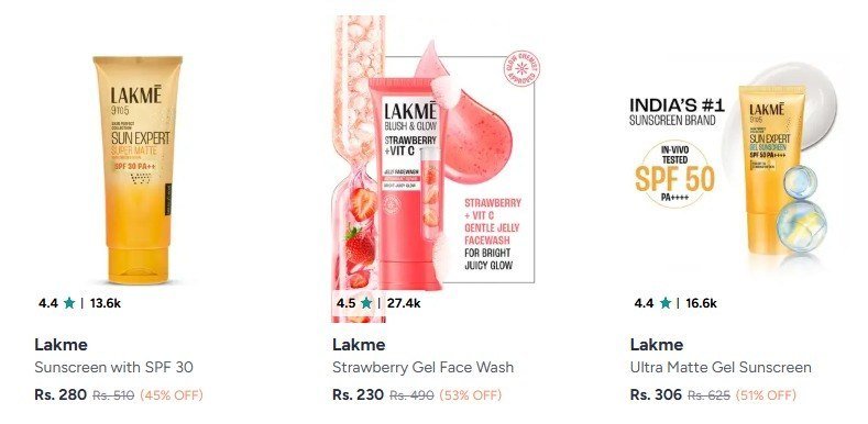Myntra Cosmetics Products Loot Sale Is Live1 Lakme Makeup 52 2 Lakme Skin C