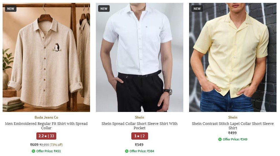 Ajio 80 On Branded Shirts For Men Link
