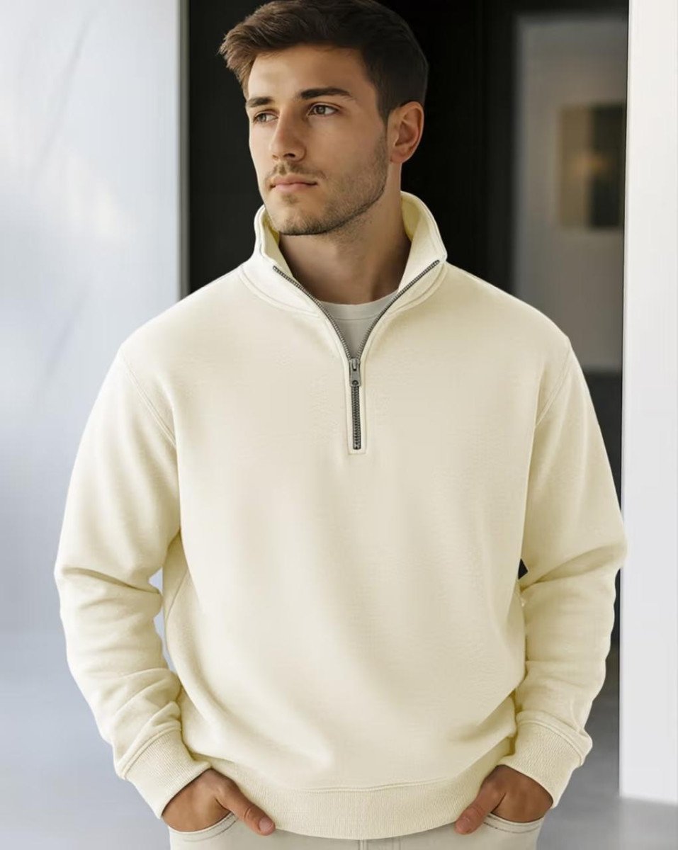 Buda Jeans Co Men Regular Fit Sweatshirt With Half-zip Closure 450
