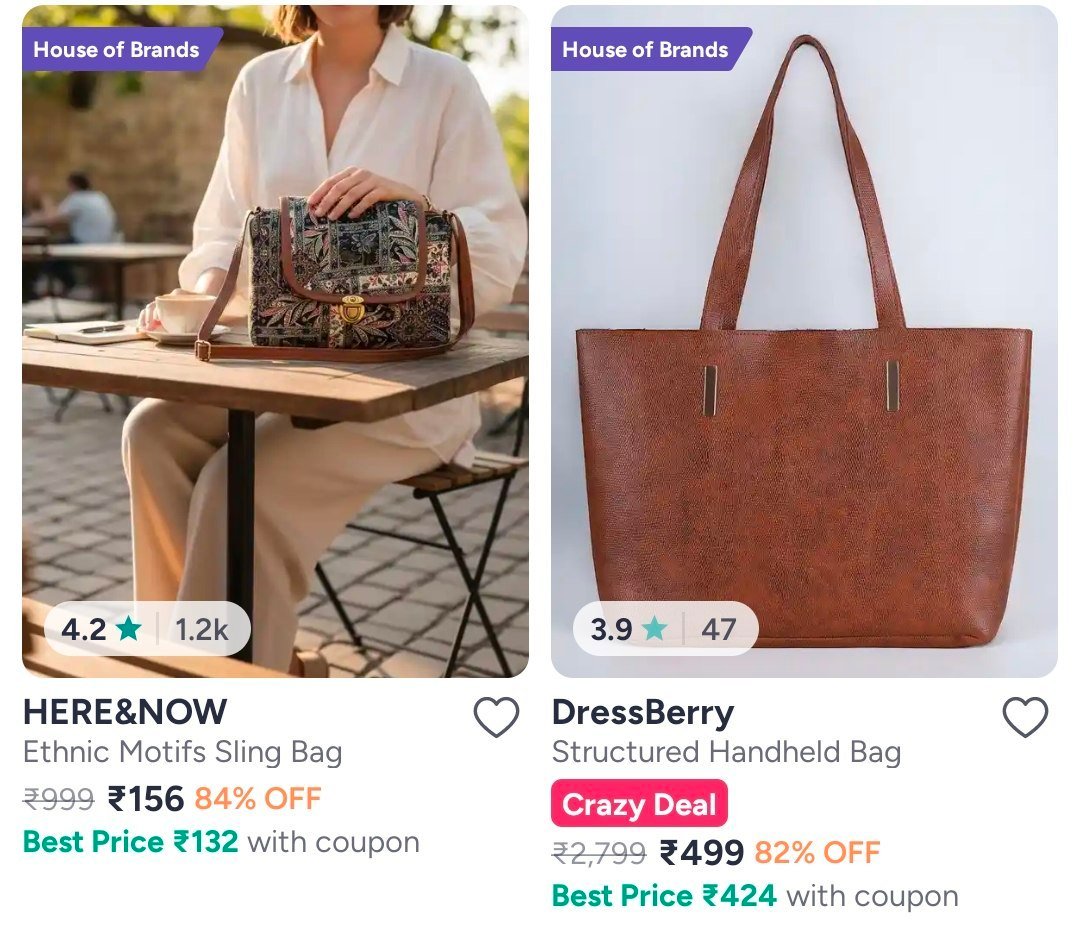 Accessories Loot Deals On Myntra Women Handbags Clutches Backpacks Under 49