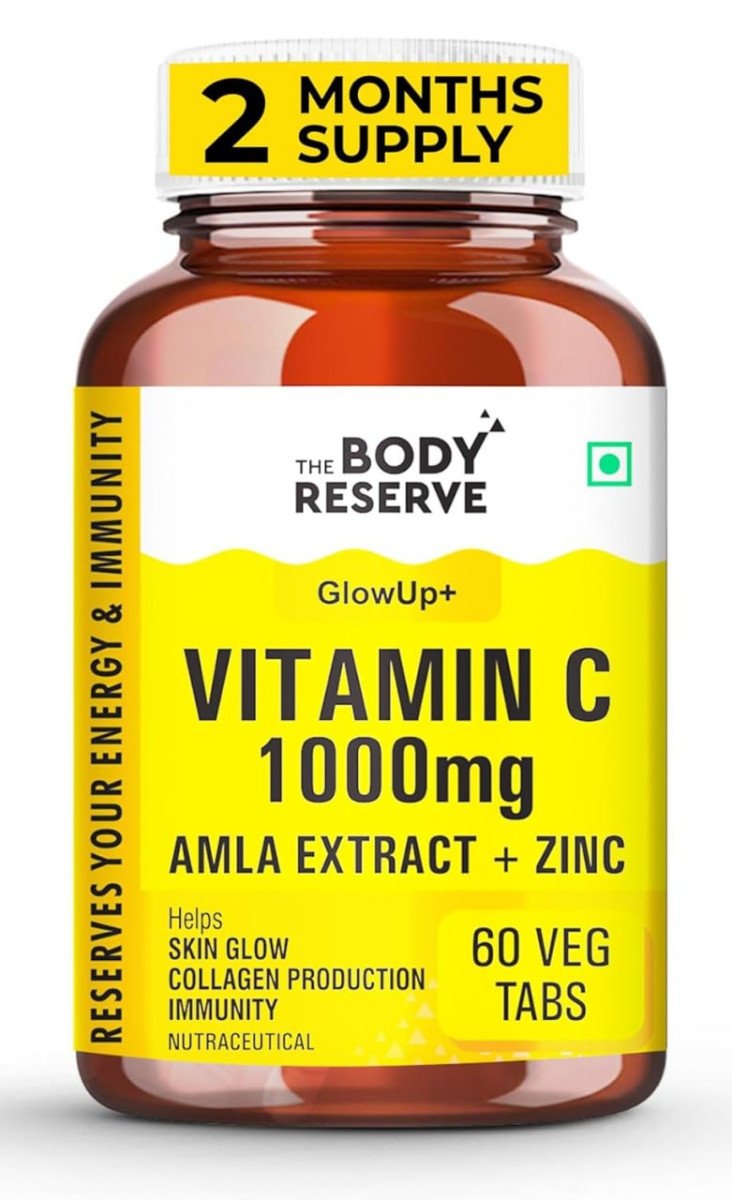The Body Reserve Vitamin C Tablets With Amla Extract Zinc Ginger 60 Tablets