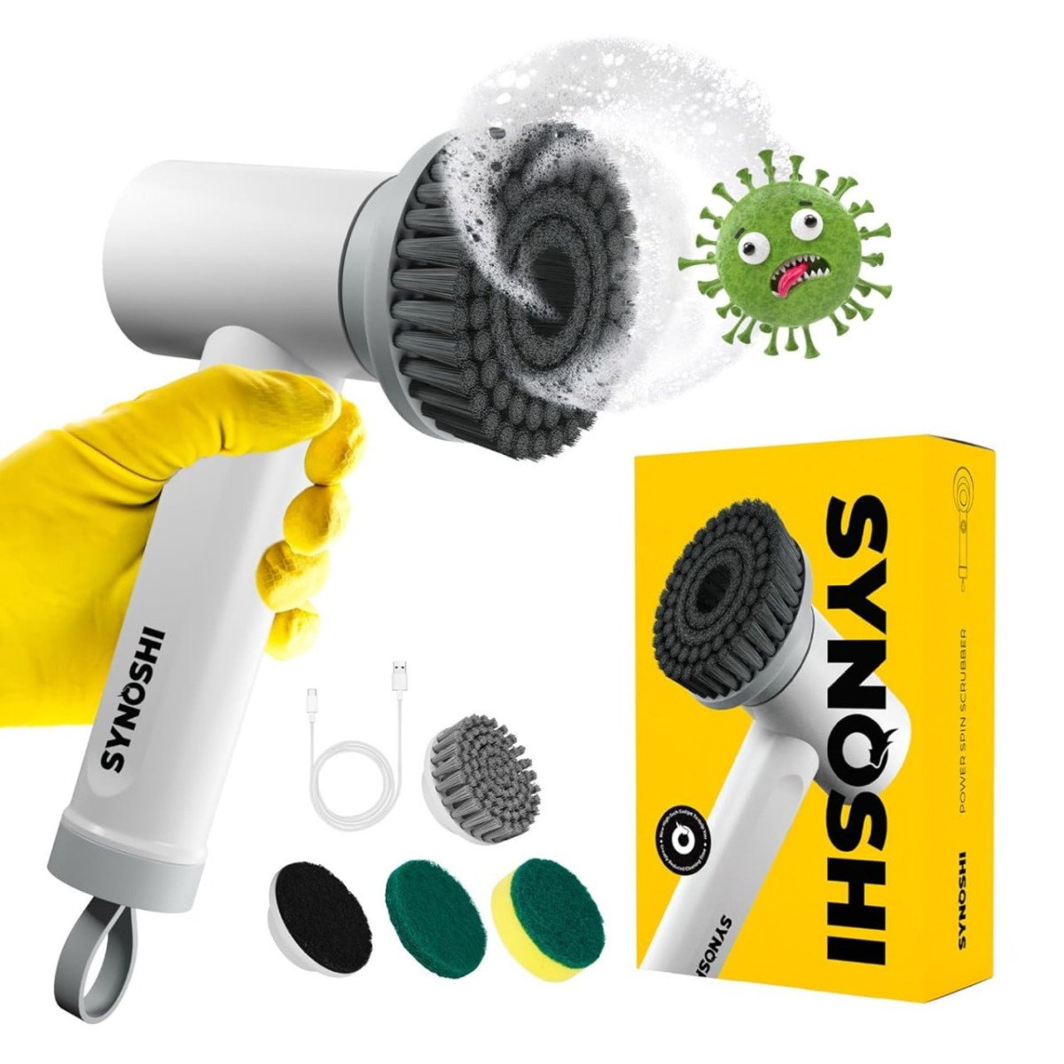 Synoshi Electric Spin Scrubber Power Cleaning Brush 872 3 Coupon Applied