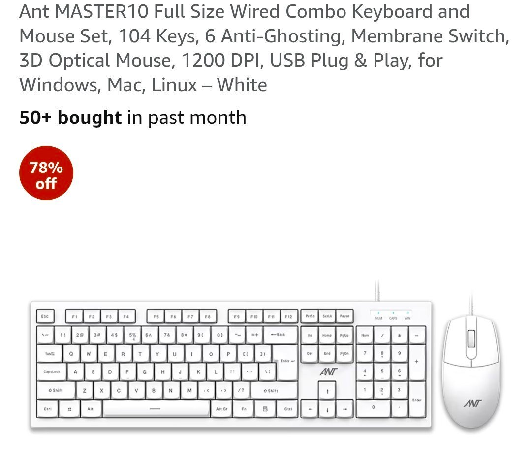 Amazon Ant Esports Keyboard Mouse 379