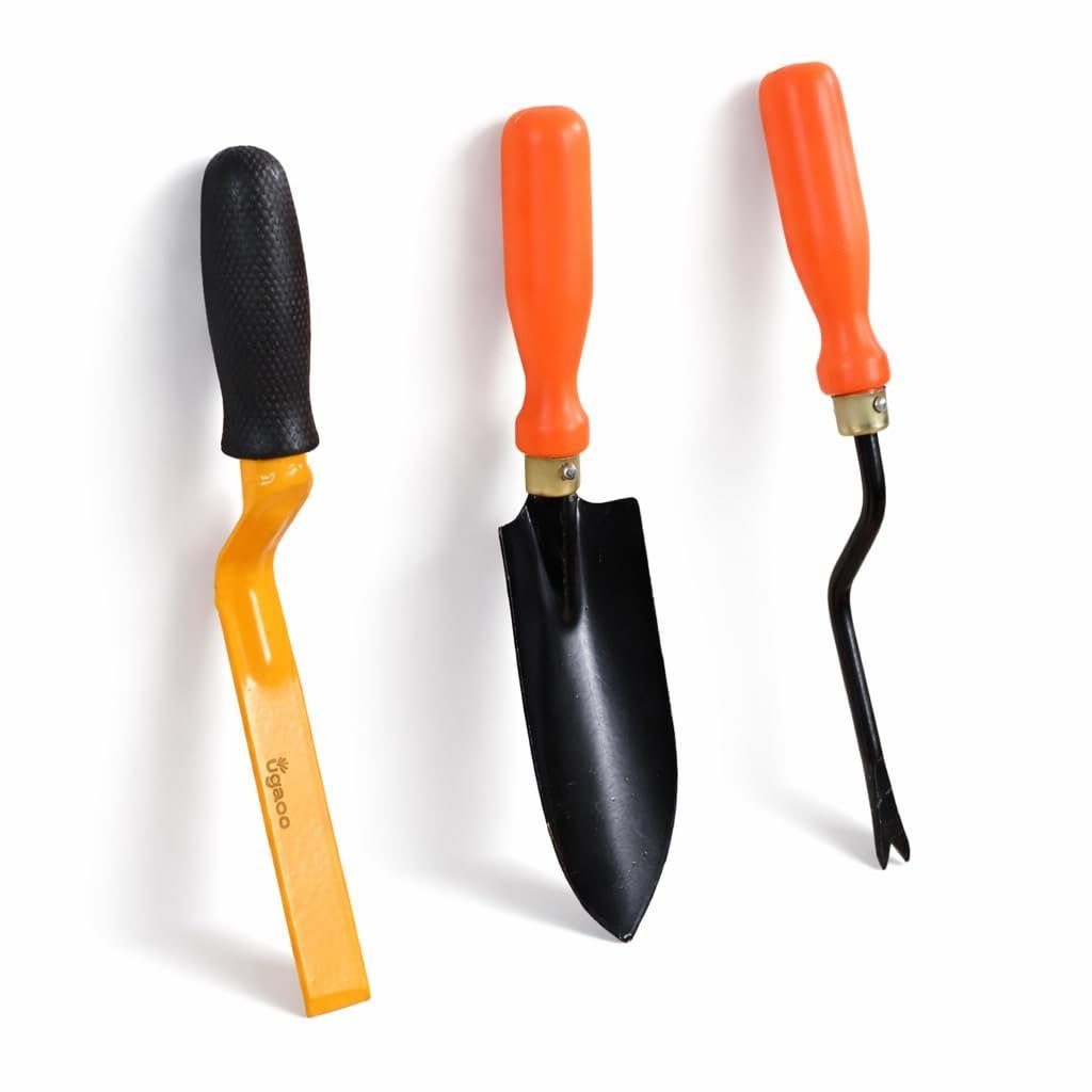 Ugaoo Gardening Tools Kit For Home Garden 3 Pcs Garden Tools Set With Khurp
