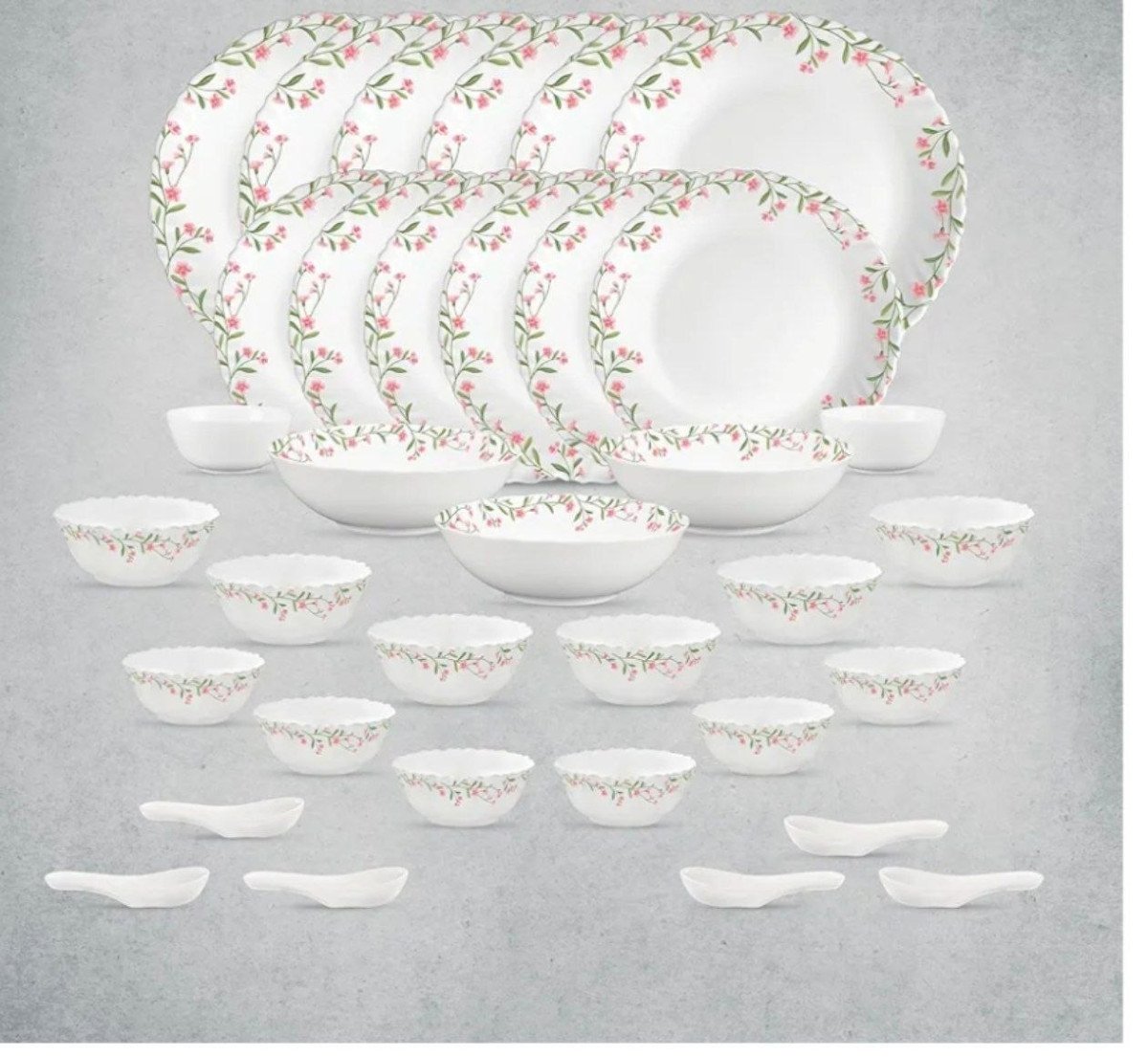 La Opala Dinner Set Of 35 At Rs 999 Apply 300 Coupon Check All Variants