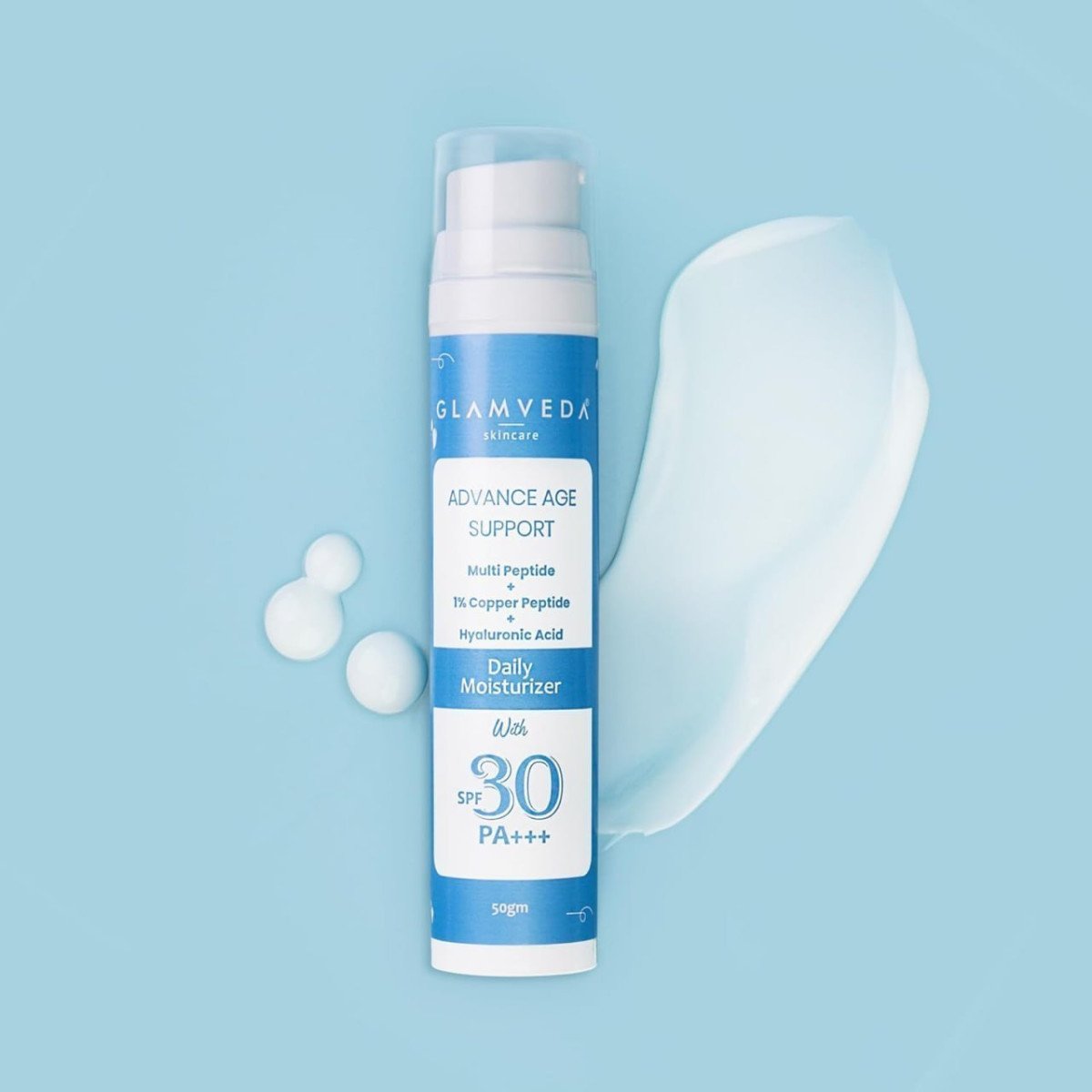 Glamveda 1 Copper Peptide Advance Age Support Sunscreen Spf 30 For Men And 