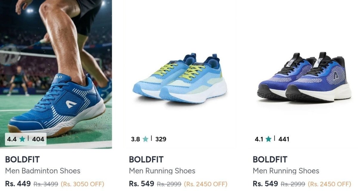 Boldfit Sports Shoes From 449flipkart Amazon 600-700