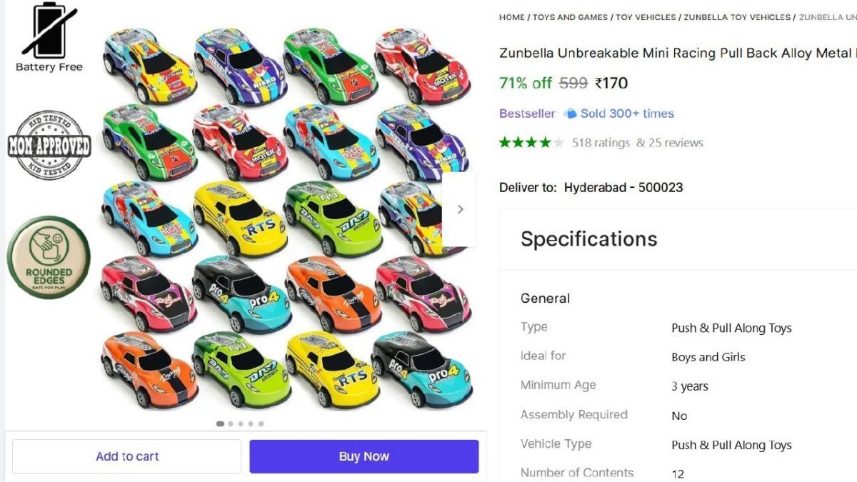 (pack Of 12) Mini Racing Pull Back Diecast Cars 170