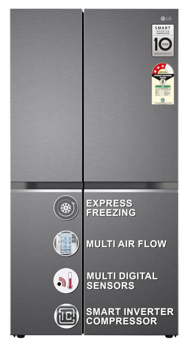 Lg 655 L 3 Star Frost- Smart Inverter Double Door Side-by-side Refrigerator