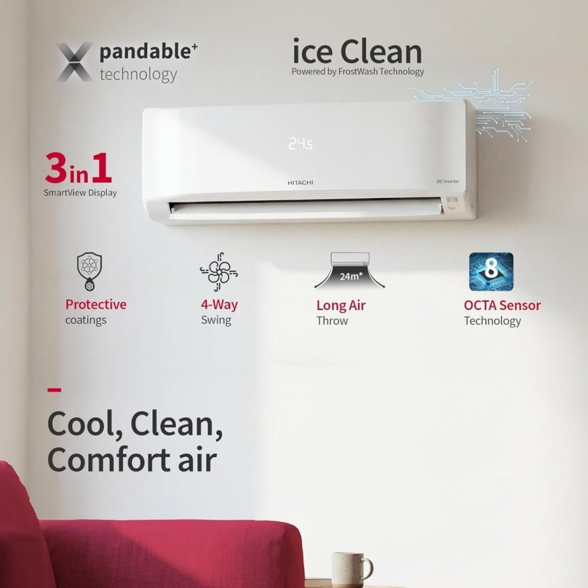 Ac Loot Hitachi 1 5 Ton 3 Star 31 749flat 4250 With Hdfc Cchitachi 1 5 Ton 
