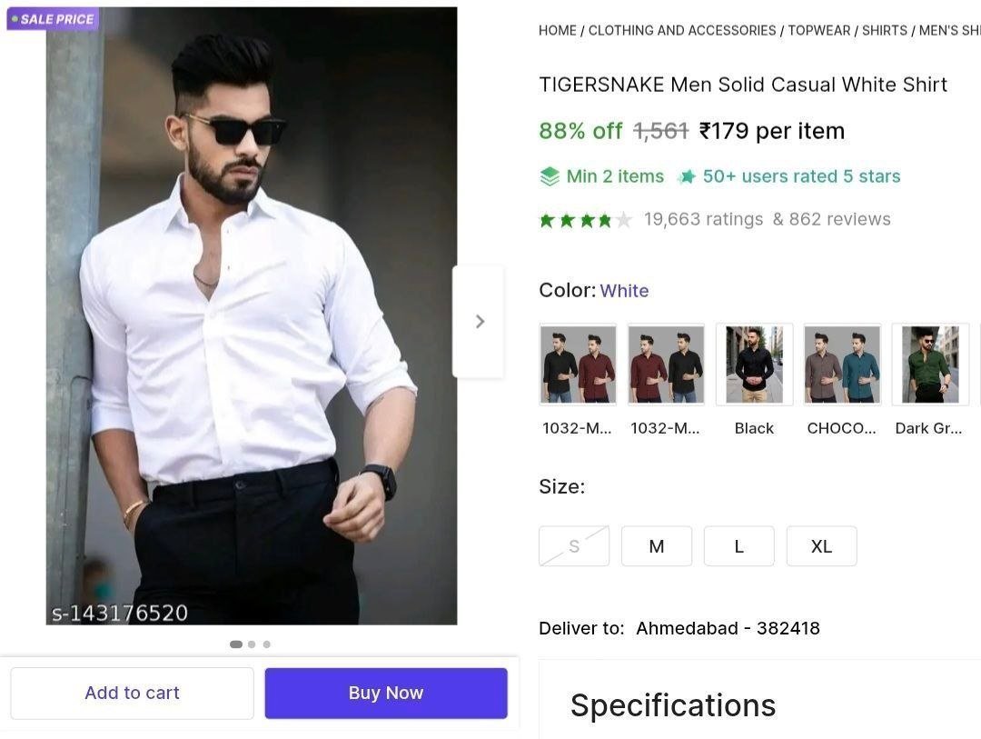 Men S Casual White Shirt 179
