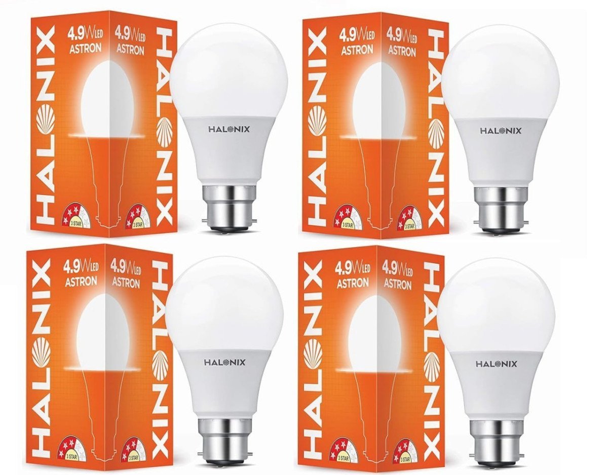 Halonix 4 9-watt Base B22 Led Bulb (pack Of 4 White) 147