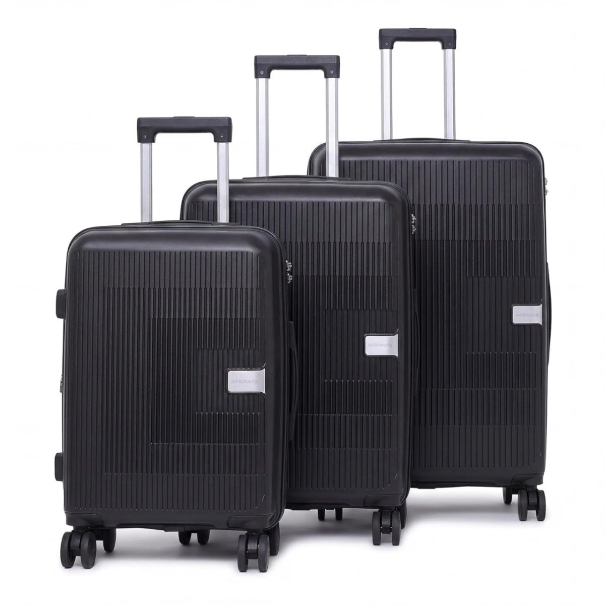 Airstream Family Set Of 3 (s M L) Hard Sided Luggage Trolley Bag For Travel