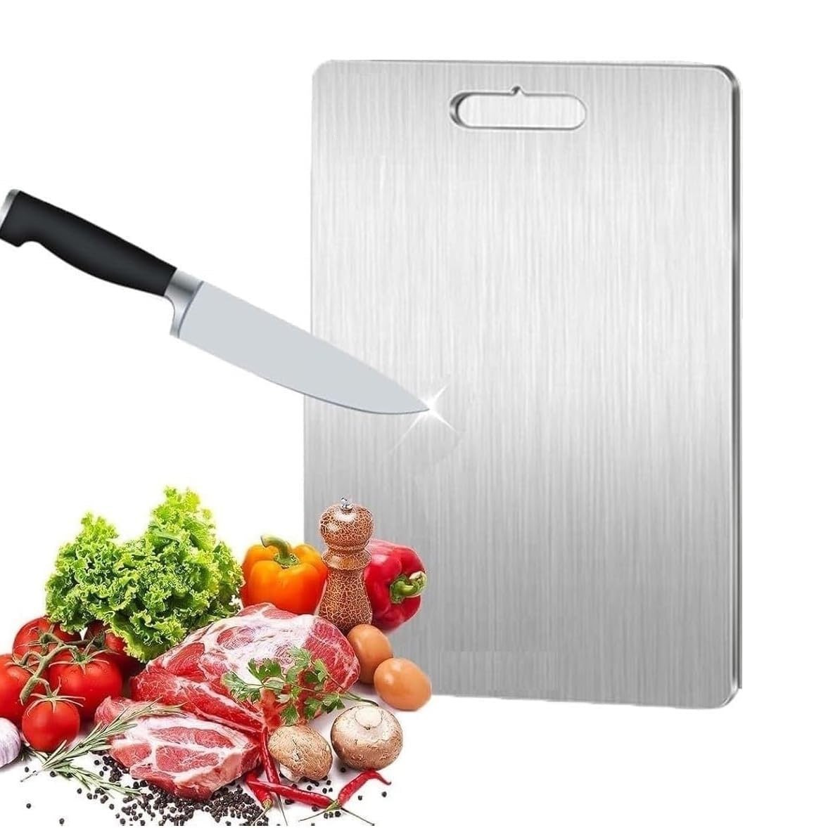 Silver Shark Stainless Steel Chopping Board Size 21 Cm X 31 Cm 1 Mm Thickne
