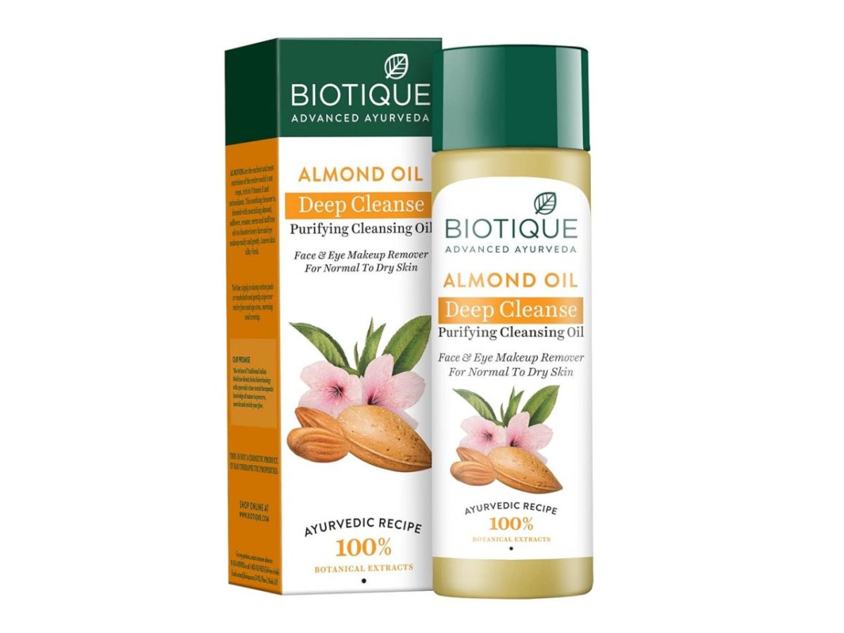 Biotique Almonmd Oil Deep Cleanse Purifying Cleansing Oil Face Eye Makeup R