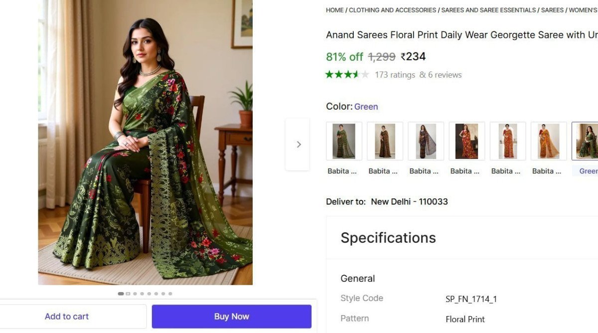 Georgette Saree Unstitched Blouse 234 More -
