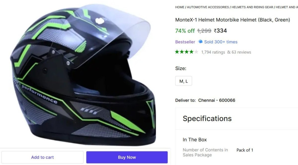 Motorbike Helmet 334