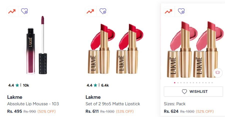 Myntra Loot 57 On Lakme Products Lipsticks Sunscreen Lotion Bb Cc Creams Sh