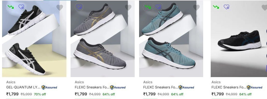 Flipkart 70 On Asics Casual Shoes For Men