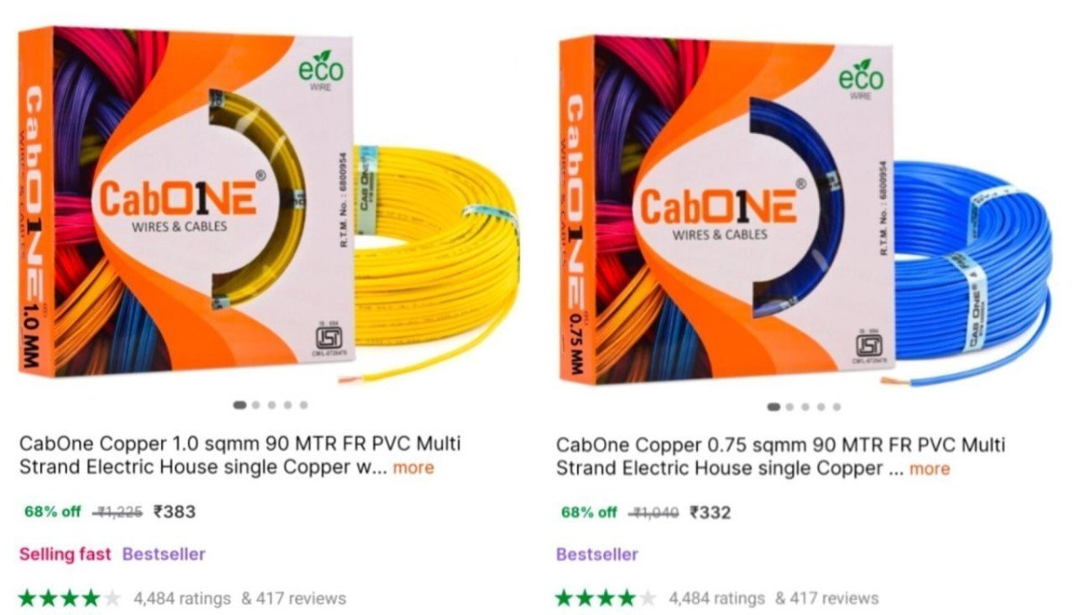 Loot Back Big Discount On Best Rated Copper Wire (90m) 1mm 383 0 75mm 332no